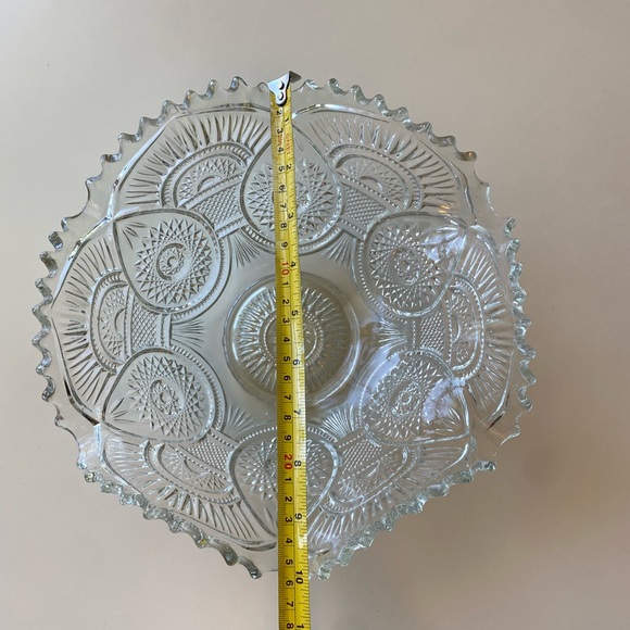 Twins Clear by IMPERIAL GLASS-OHIO 10" 
Ruffled Bowl - Picture 3 of 6